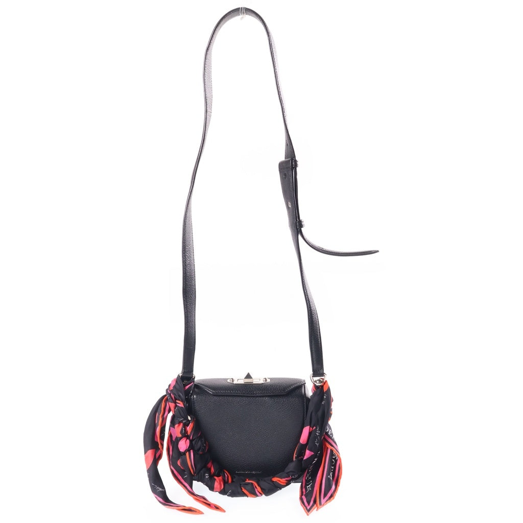 Alexander McQueen(アレキサンダーマックイーン) スカーフ ボックスバッグ ショルダーバッグ レディースブラック
