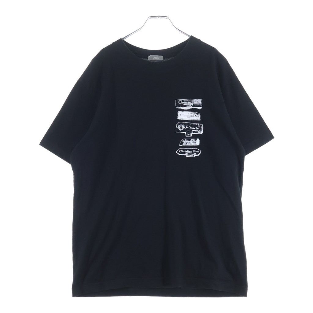 DIOR(ディオール) 24AW Archives Labels T-Shirt Relaxed Fit プリントロゴ 半袖Tシャツ カットソー ブラック 513J696A0677