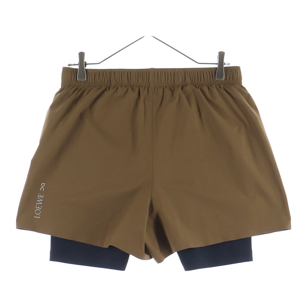 LOEWE(ロエベ) 25SS ×On Performance Shorts in Technical Shell パフォーマンスショーツ ナイロンハーフパンツ ブラウン/ブラック H929Y1AX02