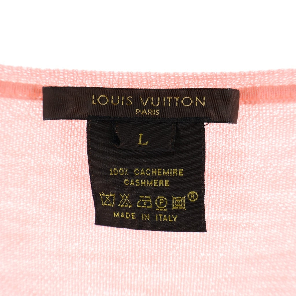 LOUIS VUITTON(ルイヴィトン) Vネック カシミヤニット セーター 七分丈 レディース ピンク