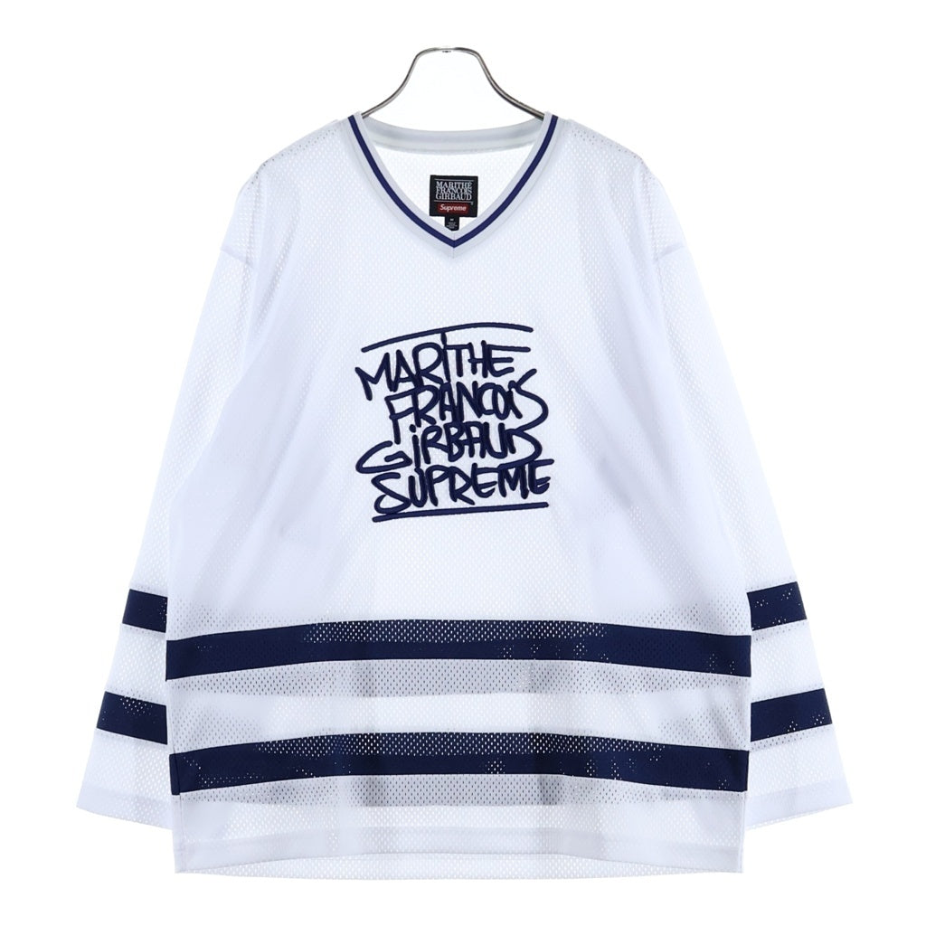 SUPREME(シュプリーム) 23AW×MARITHE FRANCOIS GIRBAUD Hockey Jersey マリテフランソワジルボー ホッケージャージ 長袖シャツ カットソー ホワイト