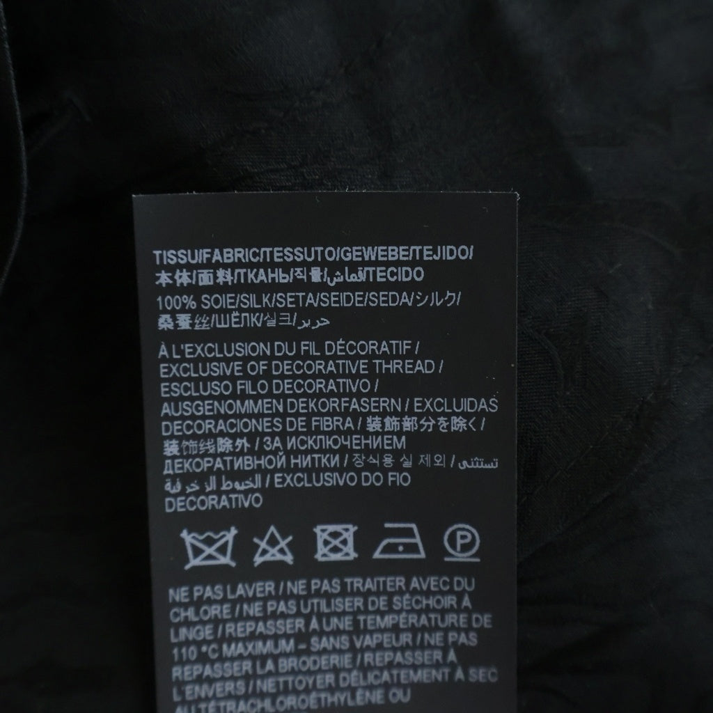 SAINT LAURENT PARIS(サンローランパリ) ラヴァリエネック シルク長袖シャツ ブラック 749170 Y1H09