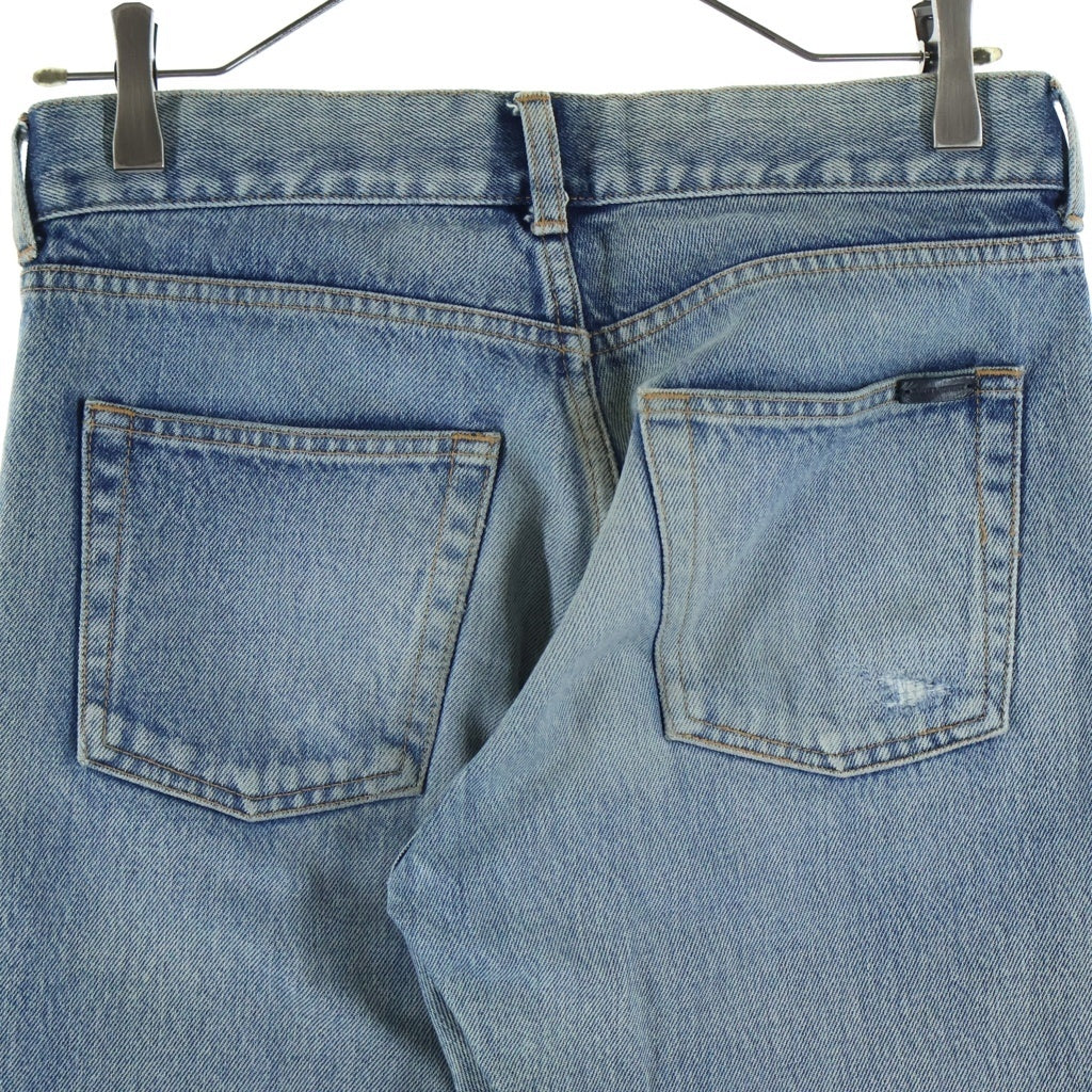 SAINT LAURENT PARIS(サンローランパリ) クラッシュ加工 スキニー デニムパンツ トラウザーライトインディゴ 597052 YM372