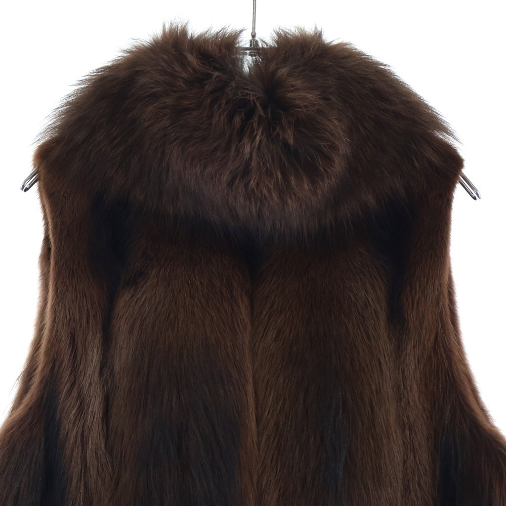 Maison Martin Margiela(メゾンマルタンマルジェラ) 08AW Polecat Fur Innner Jaket With Arctic Fox Coller ここのえ期 イタチ ファー ジレ ノースリーブジャケット レディース 31FB014
