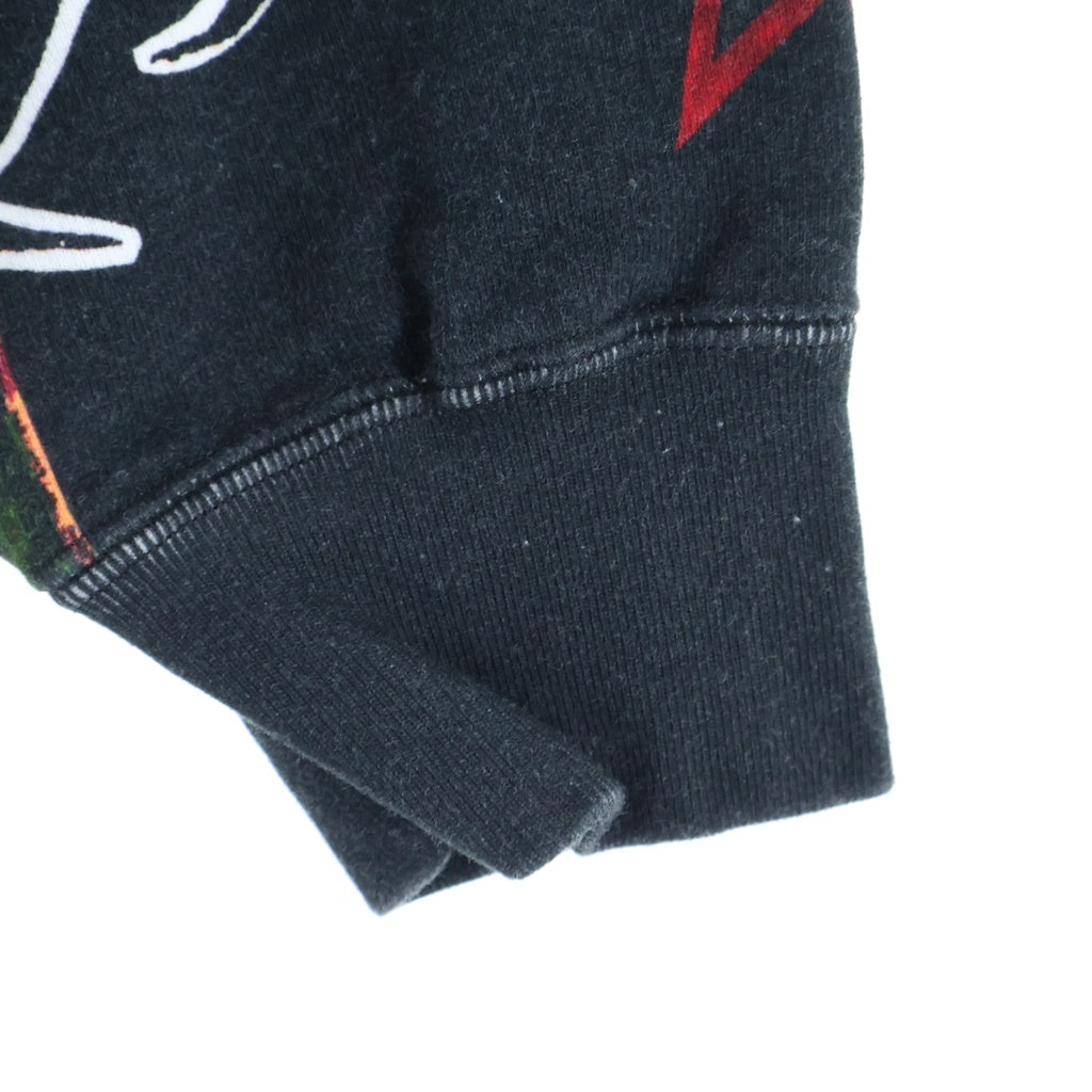 SUPREME(シュプリーム) 22SS East Broadway Hooded Sweatshirt イーストブロードウェイ 総柄ロゴ スウェットプルオーバーパーカー フーディ ブラック