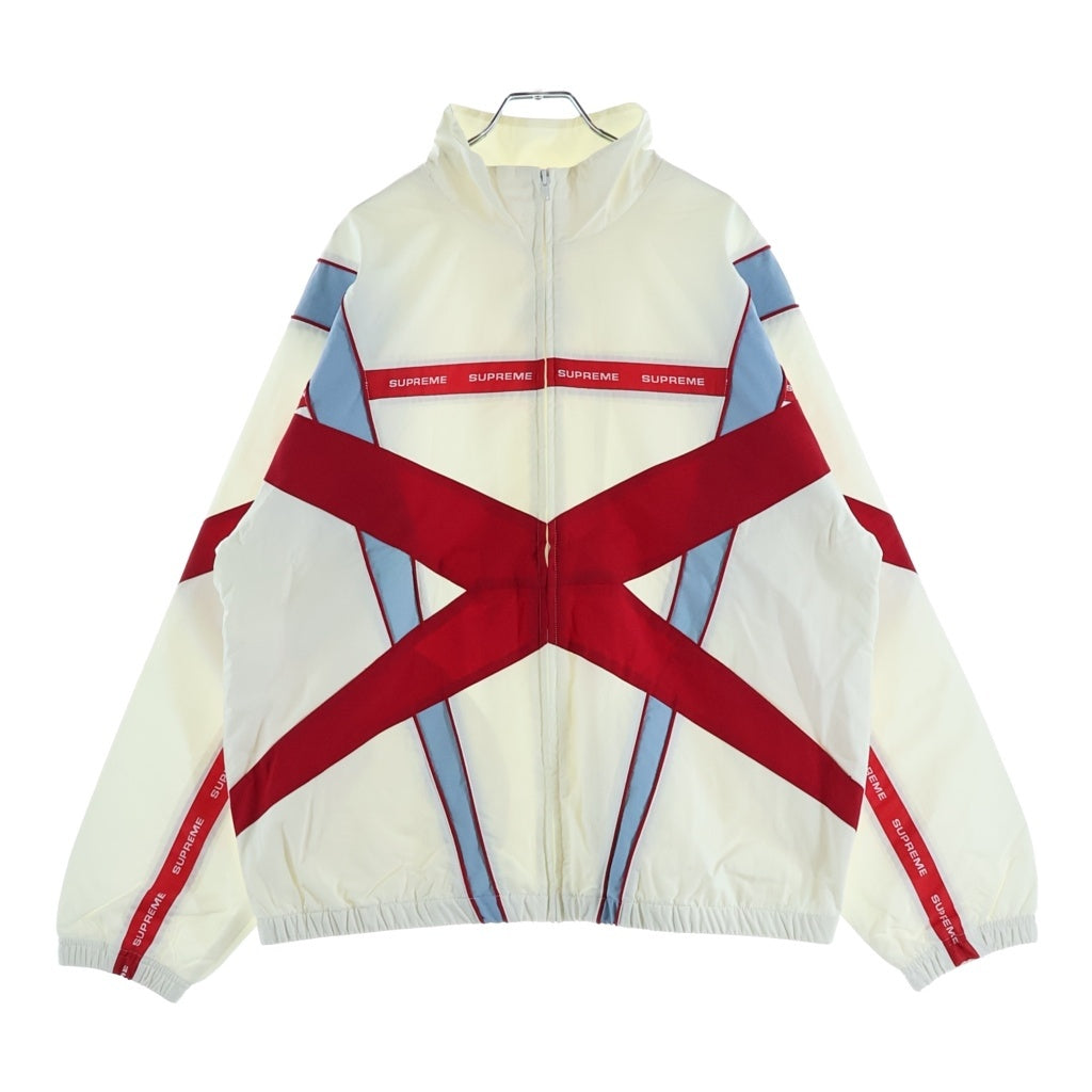 SUPREME(シュプリーム) 21SS Cross Paneled Track Jacket クロスパネルド ナイロン トラックジャケット ホワイト