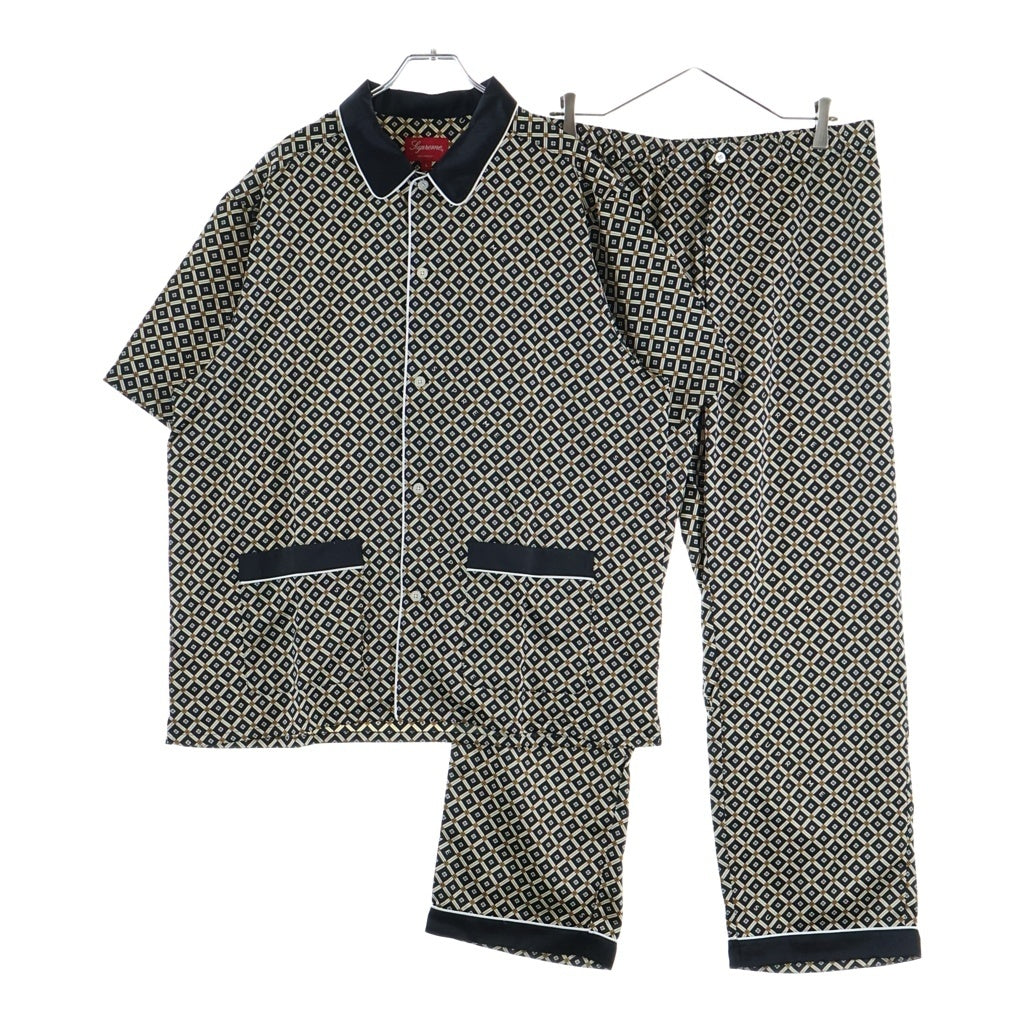 SUPREME(シュプリーム) 20SS Satin Pajama Set 総柄ロゴ サテン パジャマセット 半袖シャツ/パンツ マルチカラー