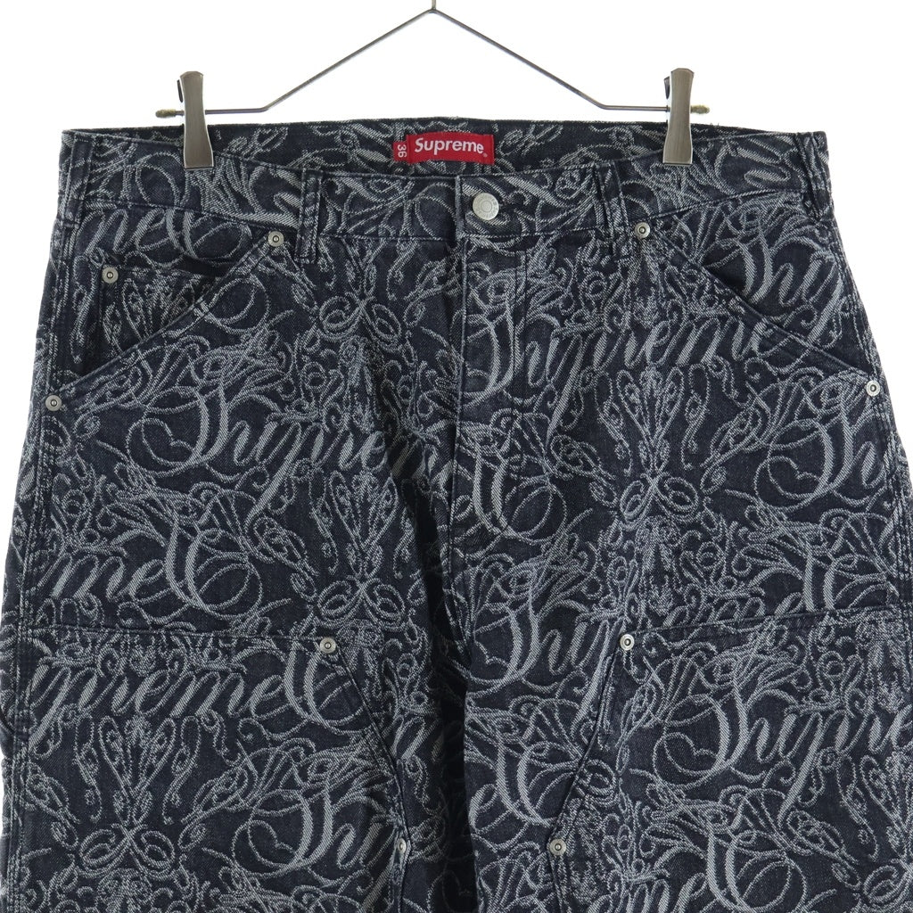 SUPREME(シュプリーム) 22AW Script Jacquard Double Knee Denim Painter Pant スクリプトジャガードロゴ ダブルニーペインター デニムパンツ インディゴ