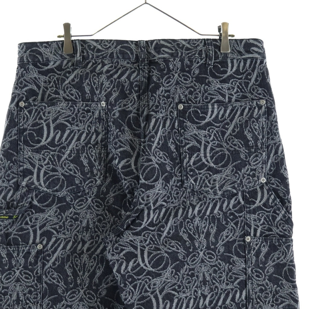 SUPREME(シュプリーム) 22AW Script Jacquard Double Knee Denim Painter Pant スクリプトジャガードロゴ ダブルニーペインター デニムパンツ インディゴ
