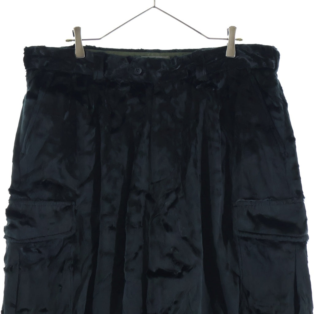 SUPREME(シュプリーム) 22AW ×Yohji Yamamoto Faux Fur Cargo Pant ヨウジヤマモト フェイクファー カーゴパンツ ブラック