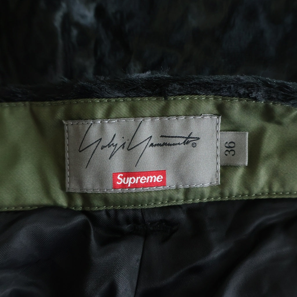 SUPREME(シュプリーム) 22AW ×Yohji Yamamoto Faux Fur Cargo Pant ヨウジヤマモト フェイクファー カーゴパンツ ブラック