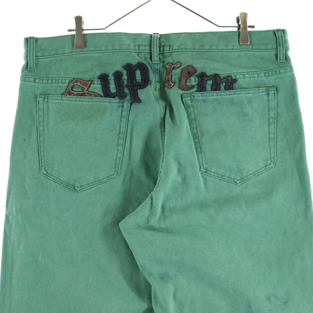 SUPREME(シュプリーム) 22AW Great China Wall Canvas 5-Pocket Jean グレートチャイナウォール 万里の長城 カンバス 5ポケットジーンズ デニムパンツ グリーン
