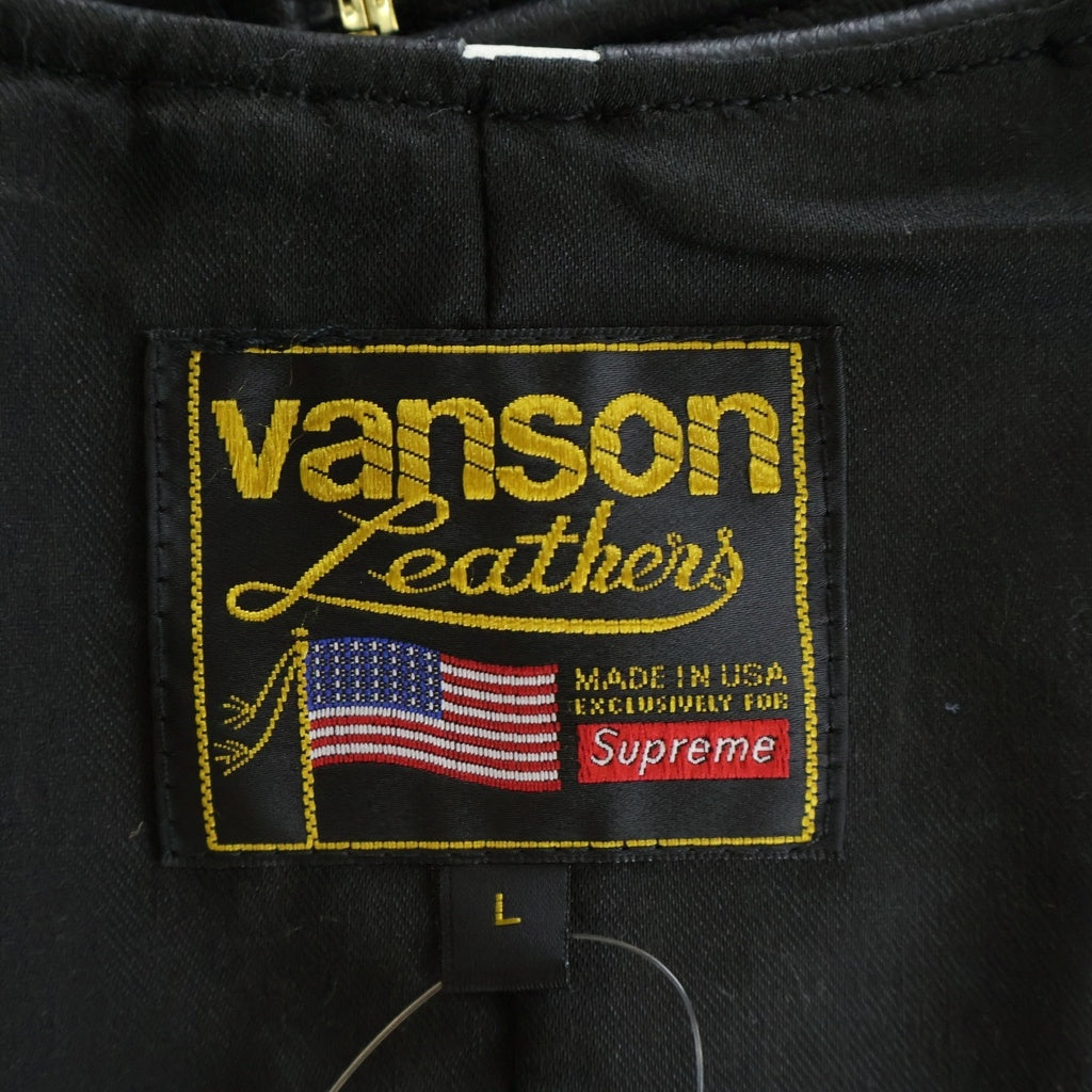 SUPREME(シュプリーム) 21SS ×Vanson Leathers Spider Web Vest ヴァンソンレザー スパイダーウェブ レザーベスト ブラック