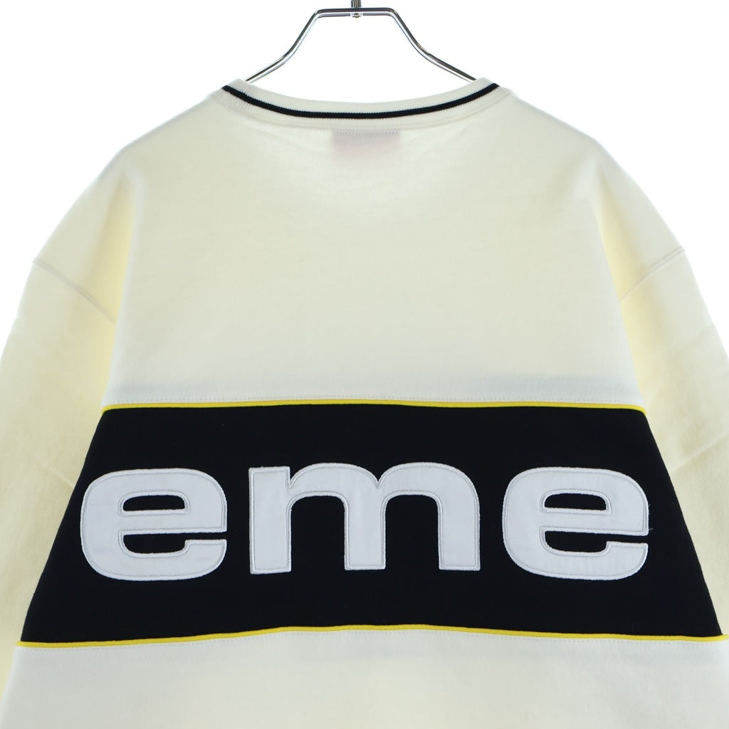 SUPREME(シュプリーム) 19AW Piping Crewneck ピッピング スウェットクルーネックシャツ クリーム/ブラック