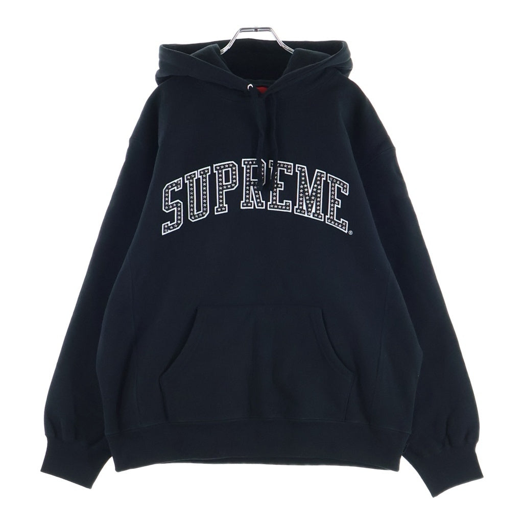 SUPREME(シュプリーム) 22SS Stars Arc Hooded Sweatshirt スタックスターズロゴ スウェットプルオーバーパーカー ブラック