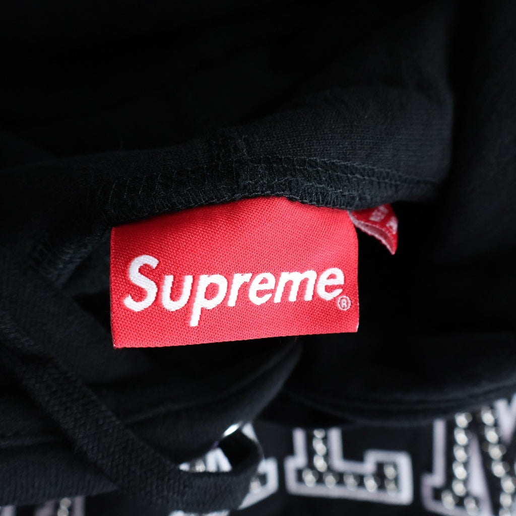 SUPREME(シュプリーム) 22SS Stars Arc Hooded Sweatshirt スタックスターズロゴ スウェットプルオーバーパーカー ブラック