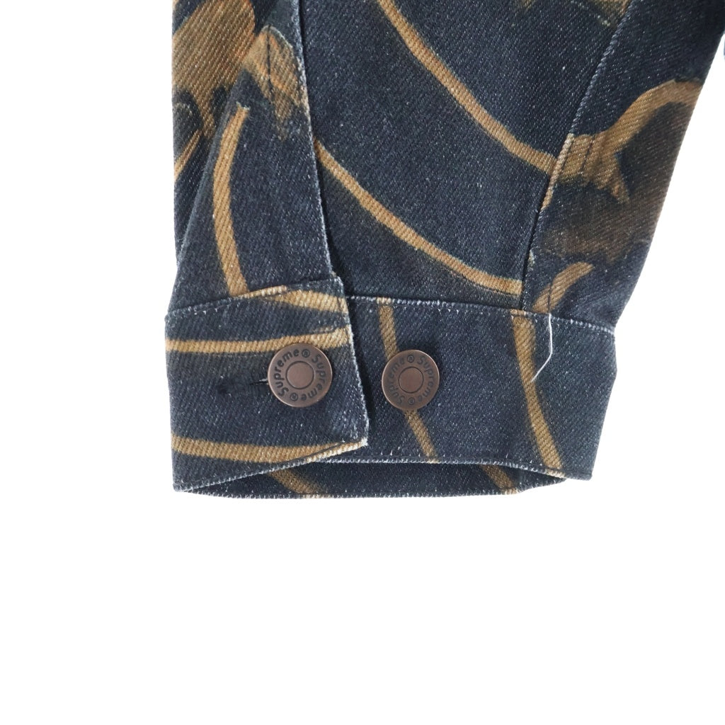 SUPREME(シュプリーム) 20SS Waves Work Jacket 総柄ロゴ ウェーブス ワークジャケット ブラック/ブラウン