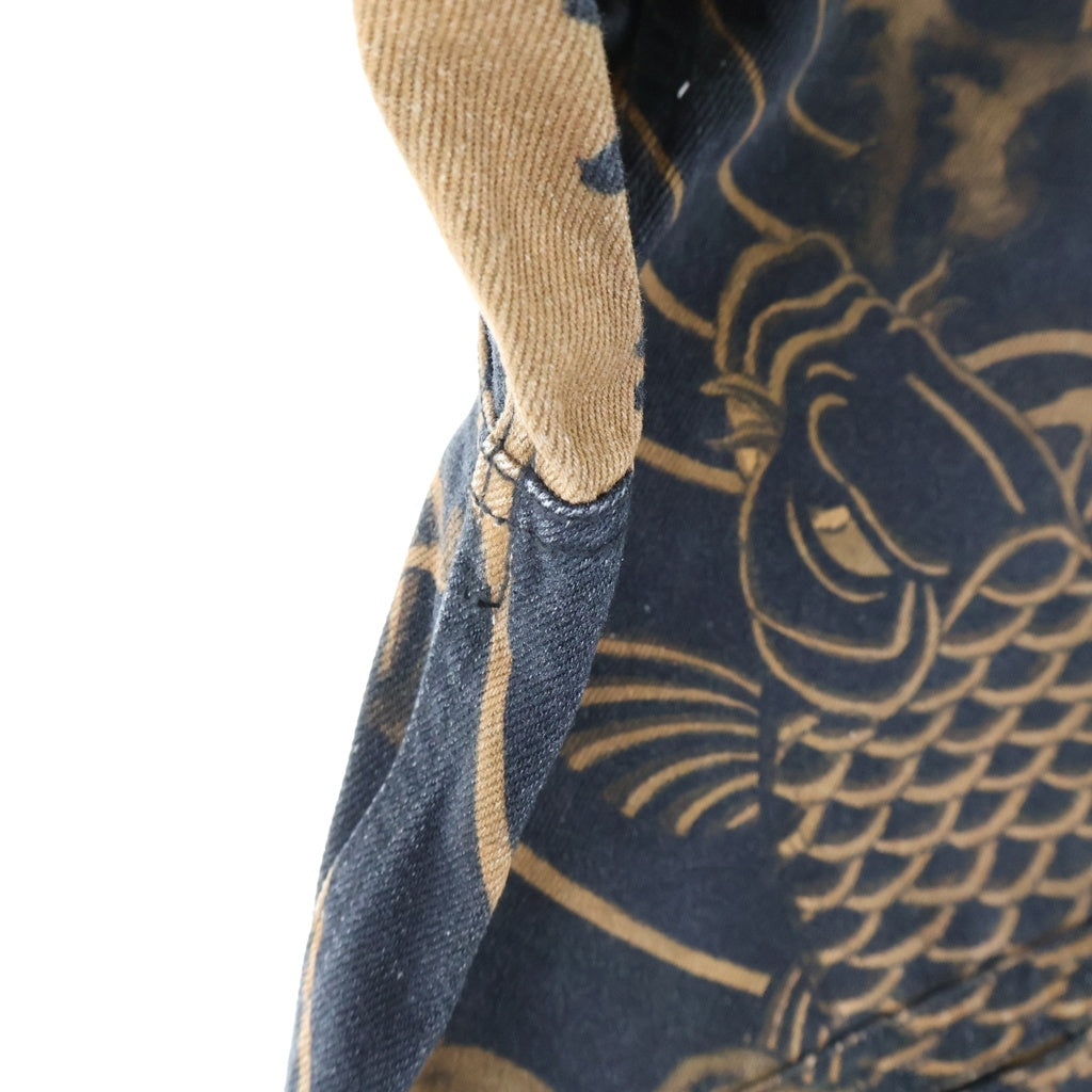 SUPREME(シュプリーム) 20SS Waves Work Jacket 総柄ロゴ ウェーブス ワークジャケット ブラック/ブラウン