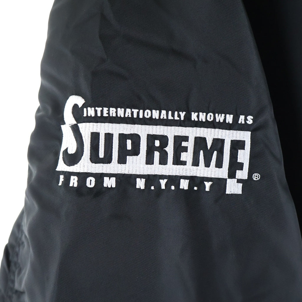 SUPREME(シュプリーム) 22SS Second To None MA-1 Jacket セカンドトゥナン 中綿入り エムエーワンジャケット ブラック