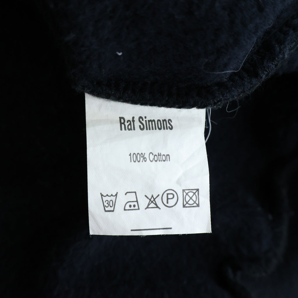 RAF SIMONS(ラフシモンズ) 03AW CLOSER期 Peter Saville DAZZLE SHIPS hoodie グラフィックパッチ付き オーバーサイズ スウェットプルオーバーパーカー ブラック
