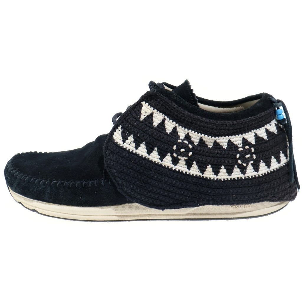 VISVIM(ヴィスヴィム) FBT ネイティブニット モカシン スウェードローカットシューズ ブラック