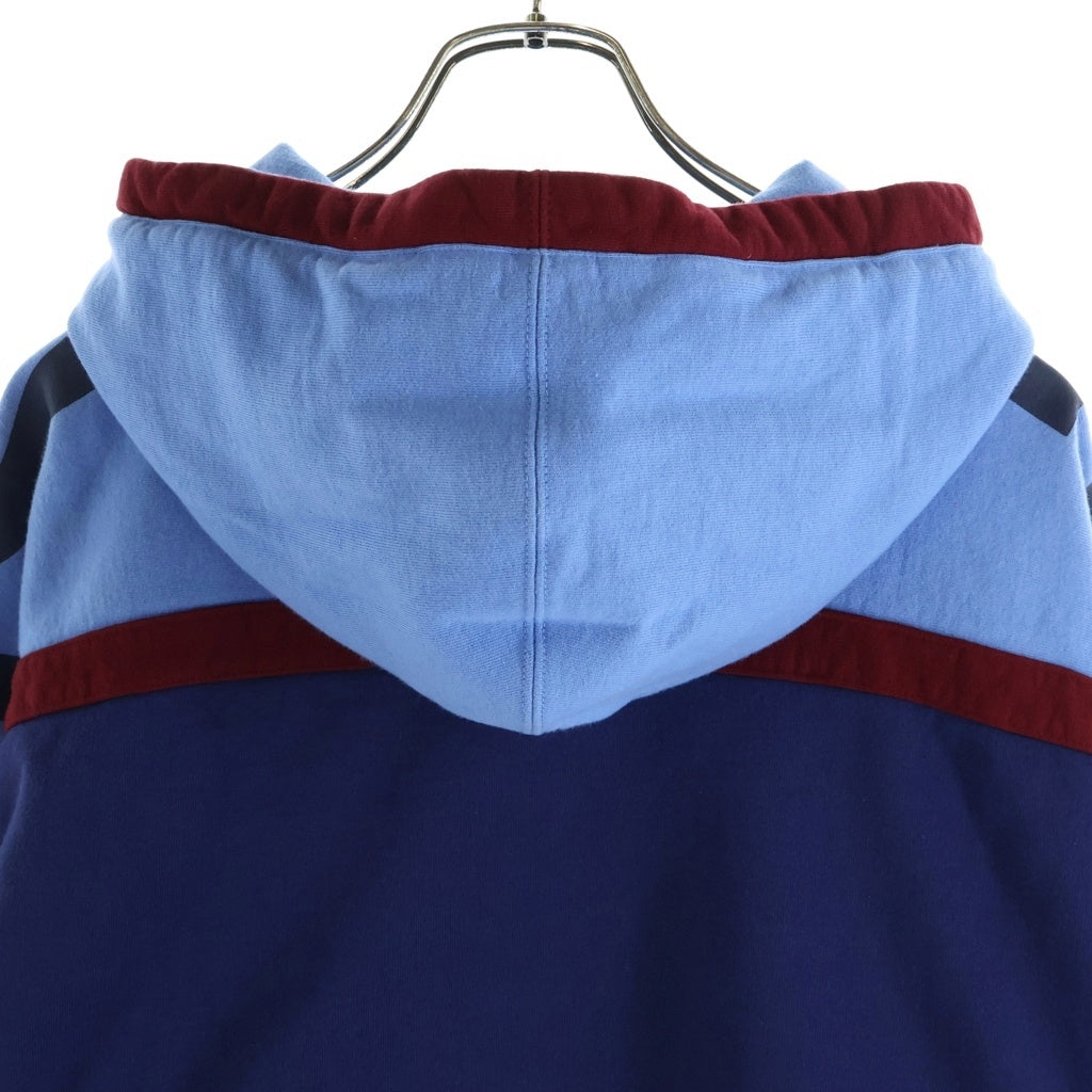 SUPREME(シュプリーム) 20AW Big Logo Paneled Zip Up Hooded Sweatshirt ビッグロゴパネルド スウェットジップパーカー ブルー