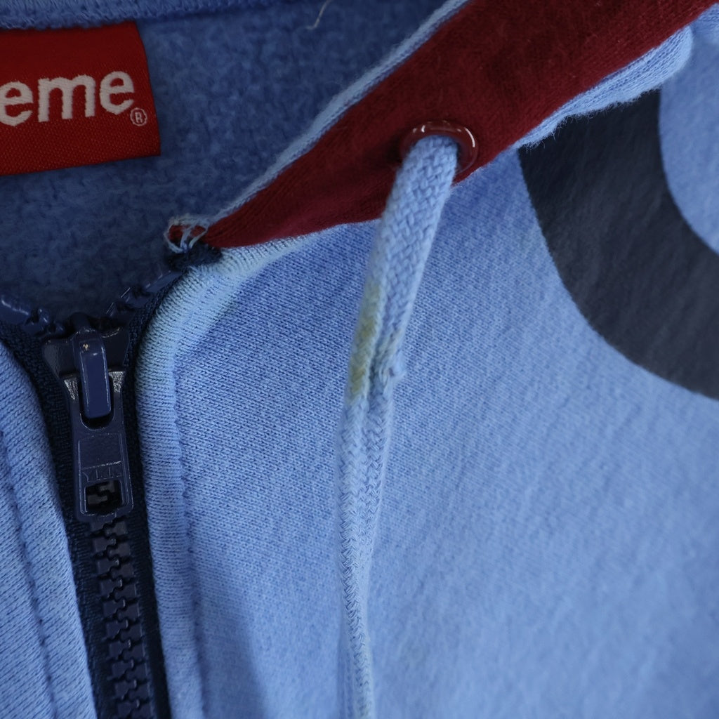 SUPREME(シュプリーム) 20AW Big Logo Paneled Zip Up Hooded Sweatshirt ビッグロゴパネルド スウェットジップパーカー ブルー