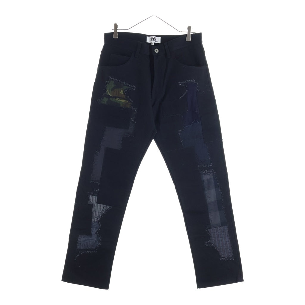 eYe COMME des GARCONS JUNYA WATANABE MAN(アイ コム デ ギャルソン ジュンヤ ワタナベ マン) 15SS パッチワーク ストレートデニムパンツ ブラック WO-P910 AD2014