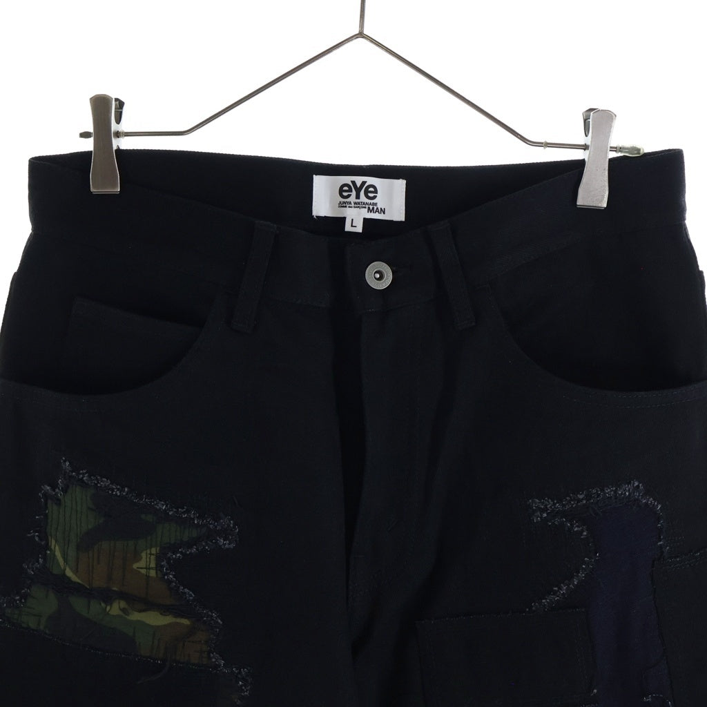eYe COMME des GARCONS JUNYA WATANABE MAN(アイ コム デ ギャルソン ジュンヤ ワタナベ マン) 15SS パッチワーク ストレートデニムパンツ ブラック WO-P910 AD2014