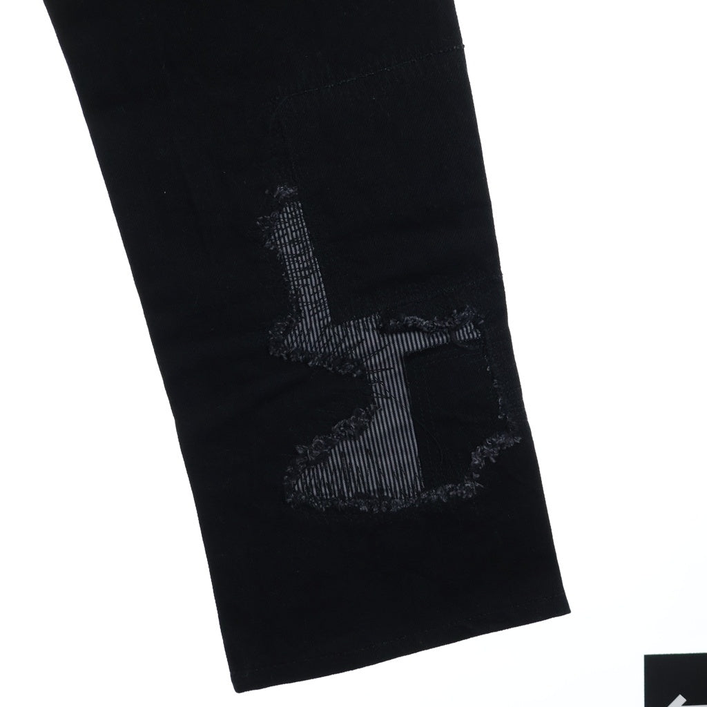 eYe COMME des GARCONS JUNYA WATANABE MAN(アイ コム デ ギャルソン ジュンヤ ワタナベ マン) 15SS パッチワーク ストレートデニムパンツ ブラック WO-P910 AD2014