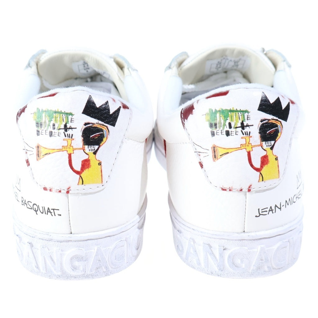 Sangacio(サンガッチョ) ×JEAN MICHEL BASQUIAT SG8 にゅ ロゴプリント ローカットスニーカー ホワイト US9.5/27.5cm