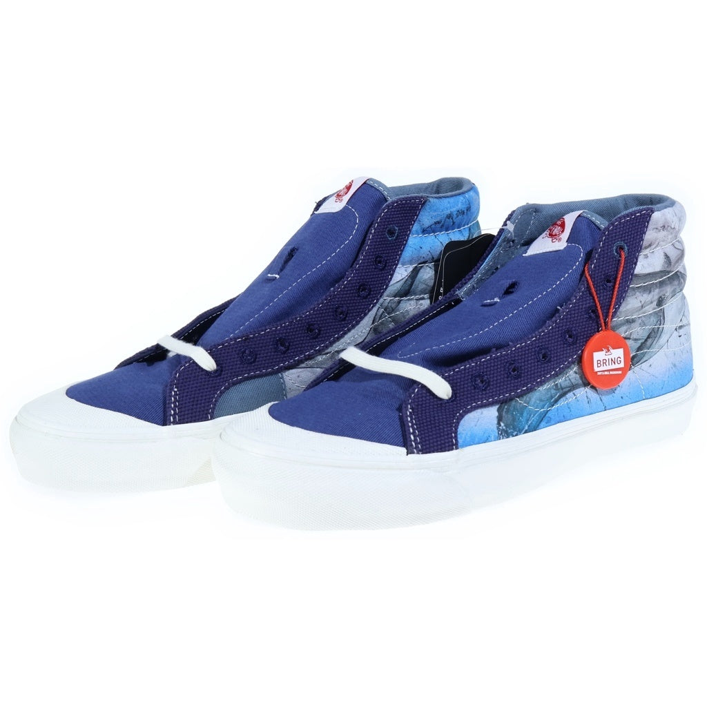 VANS(ヴァンズ) ×RALPH STEADMAN UA OG Style 138 LX ラルフステッドマン 総柄デザイン キャンパスハイカットスニーカー ブルー US10/28cm VN0A3DP9VQT1
