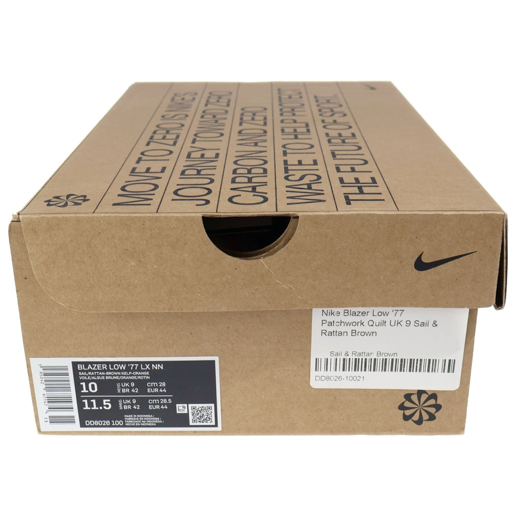 NIKE(ナイキ) BLAZER LOW 77 PATCHWORK QUILT DD8026-100 ブレザー77 LX パッチワークキルト ローカットスニーカー ホワイト/ベージュ US10/28cm