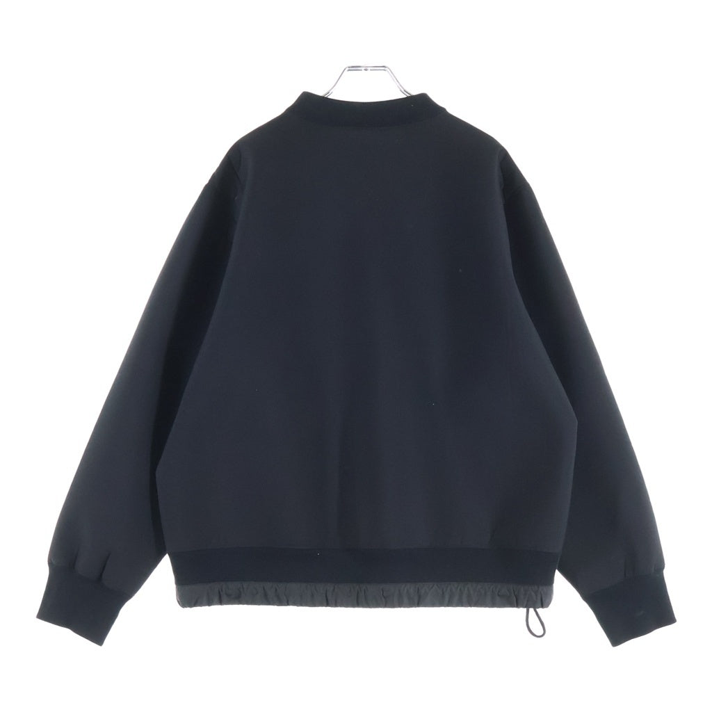Sacai(サカイ) 23SS Suiting Bonding Pullover スーチングボンディングプルオーバー スウェットシャツ ブラック 23-03120M