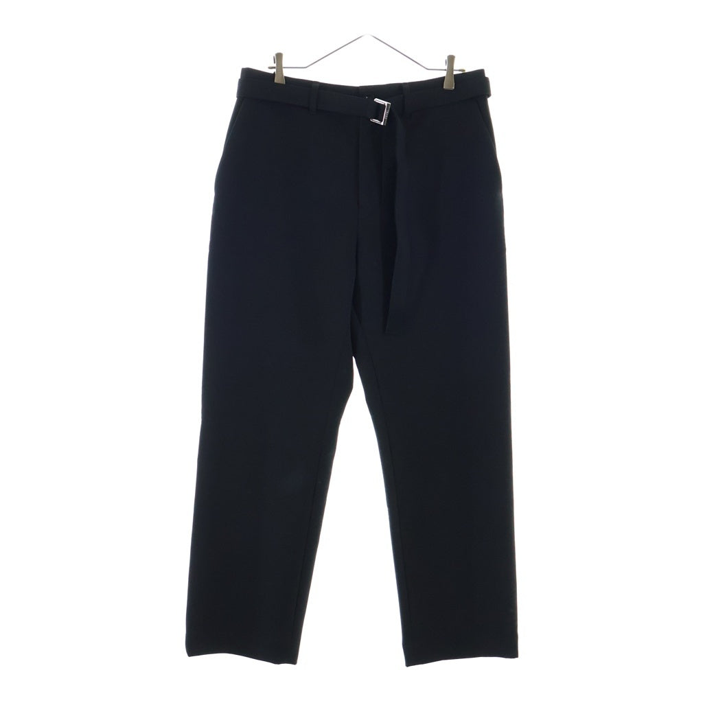 Sacai(サカイ) 23AW Suiting Bonding Pants スーチングボンディングパンツ ベルテッドトラウザー ブラック 23-03238M
