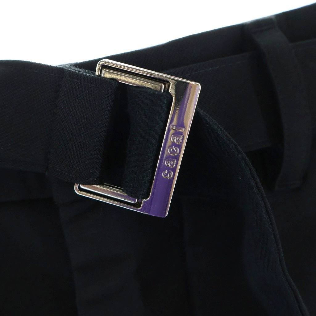 Sacai(サカイ) 23AW Suiting Bonding Pants スーチングボンディングパンツ ベルテッドトラウザー ブラック 23-03238M