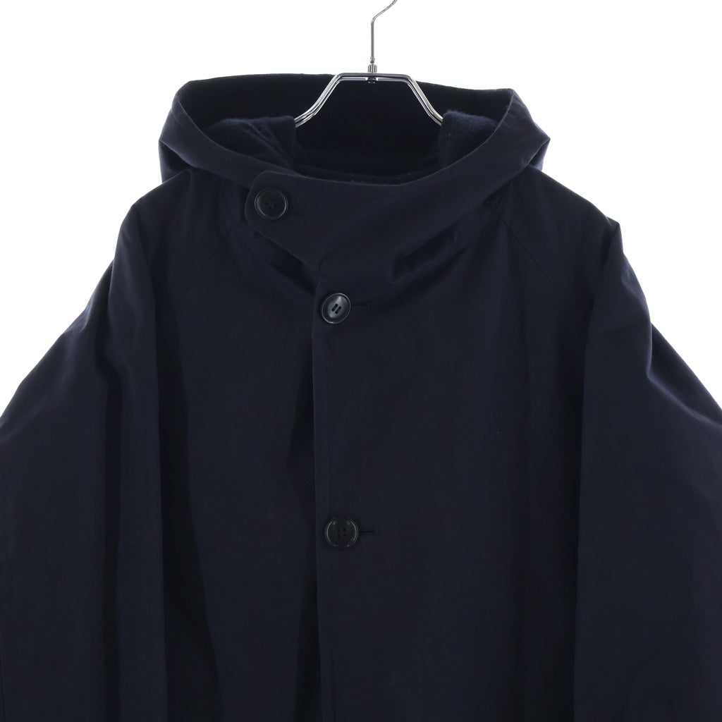 COMOLI(コモリ) 22AW コットンベンタイル フーデッドコート アウター ブラック W03-04012