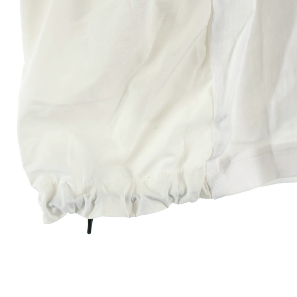 Sacai(サカイ) 24SS Cotton Jersey T-Shirt ドローコード付き ナイロン切替 半袖Tシャツ カットソー ホワイト 24-03413M