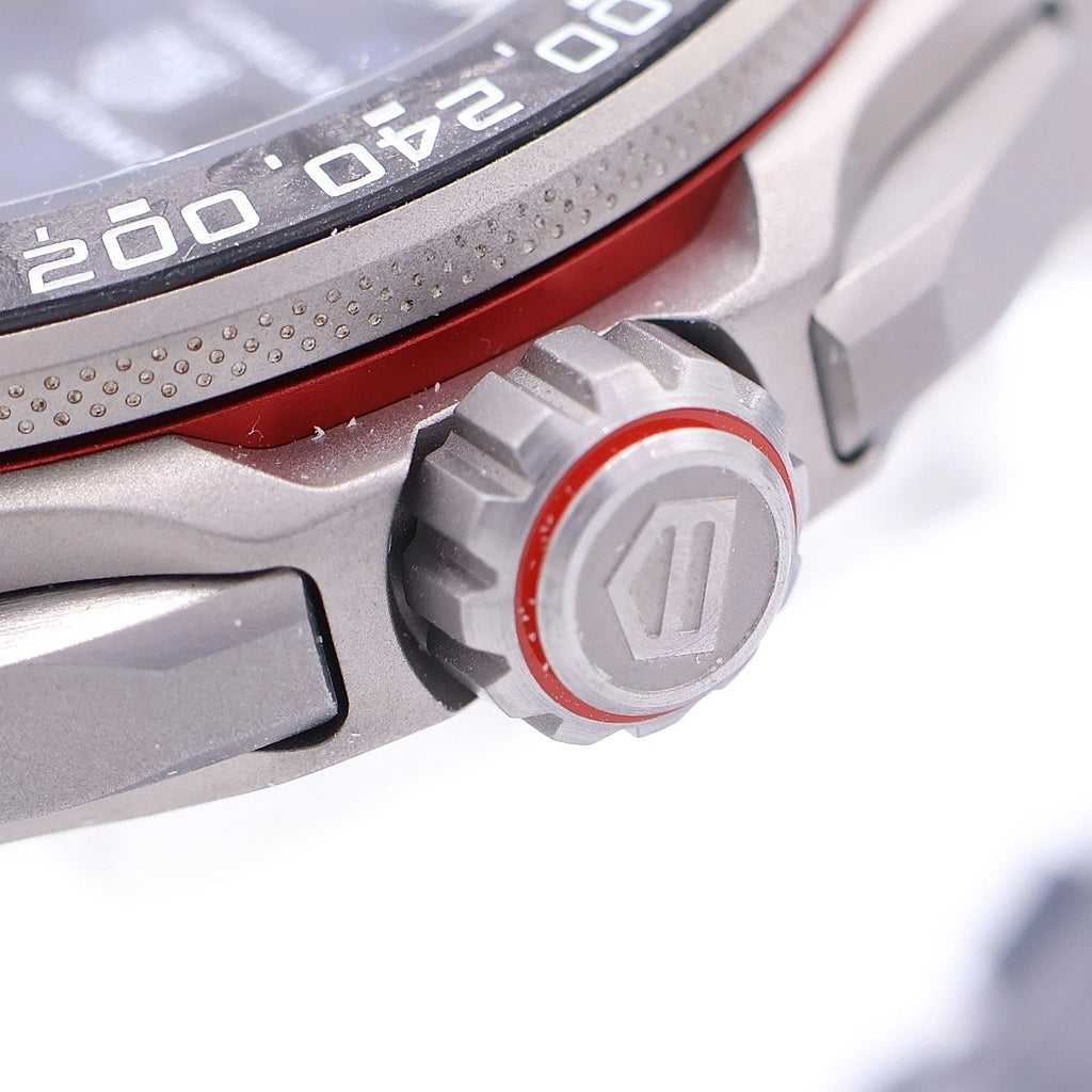TAG HEUER(タグホイヤー) タフォーミュラ1 クロノグラフ オラクル レッドブルレーシング Ti×ラバー/AT チタン オートマ 自動巻き 腕時計 CBZ2080 青文字盤