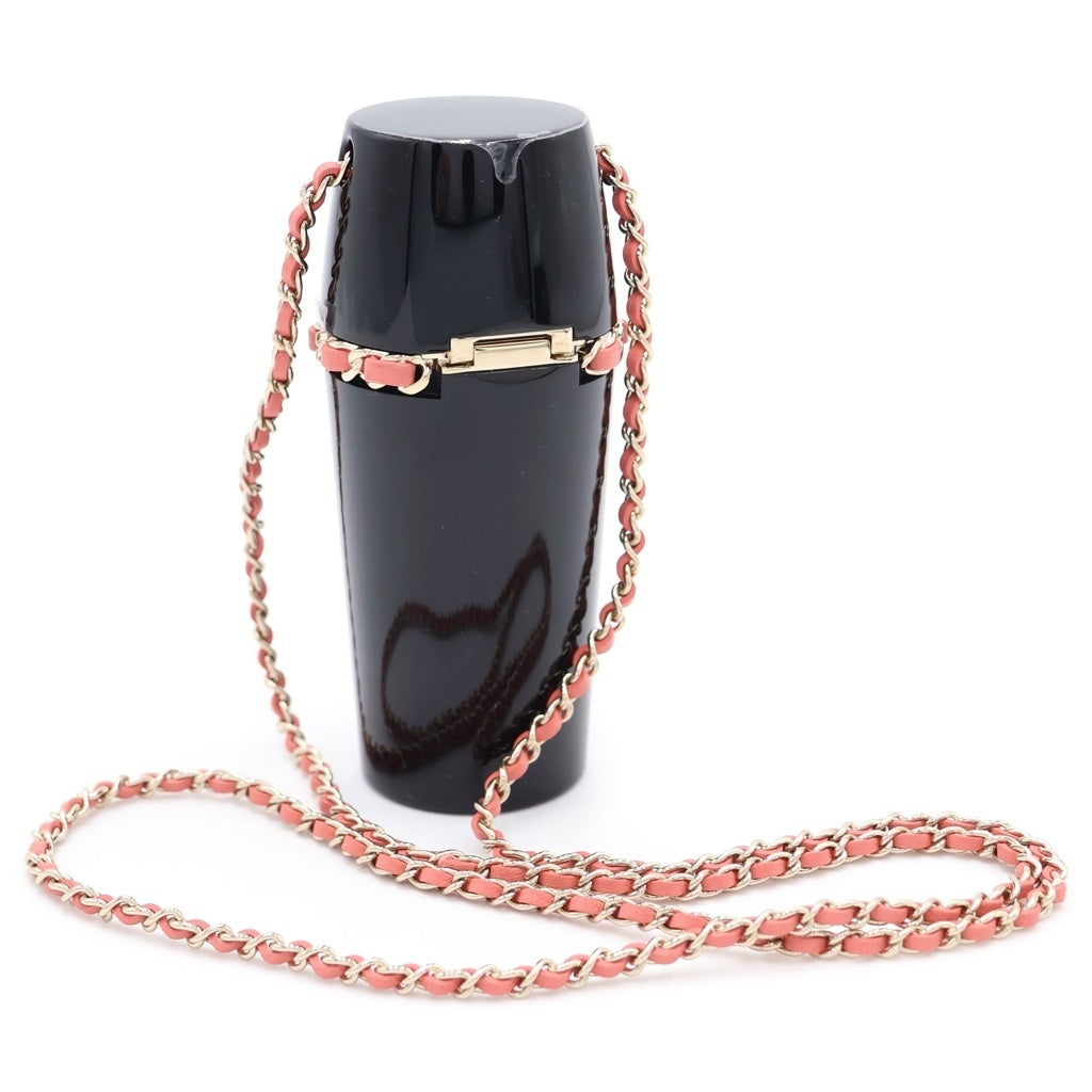CHANEL(シャネル) リップスティックケース ブラック×ピンク プラスチック GD金具 箱 レディース