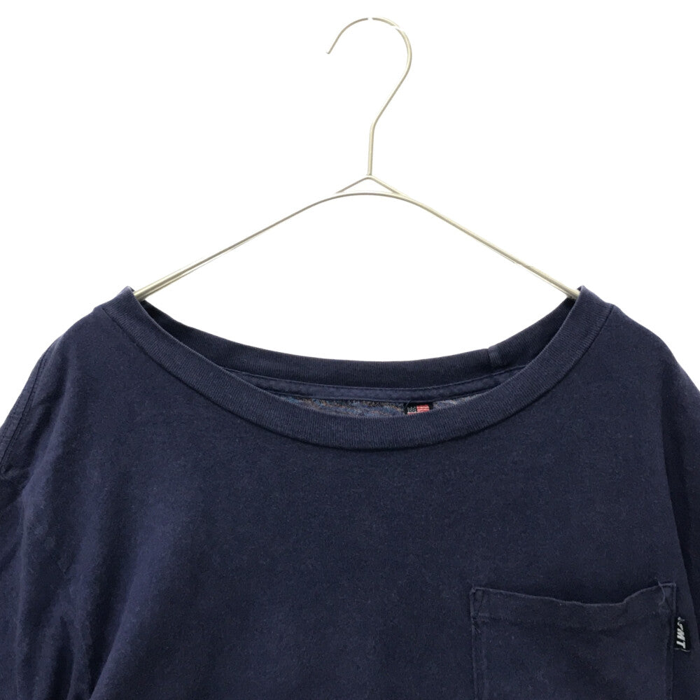 TMT(ティーエムティー) ヴィンテージ ポケット Tシャツ 半袖カットソー ネイビー