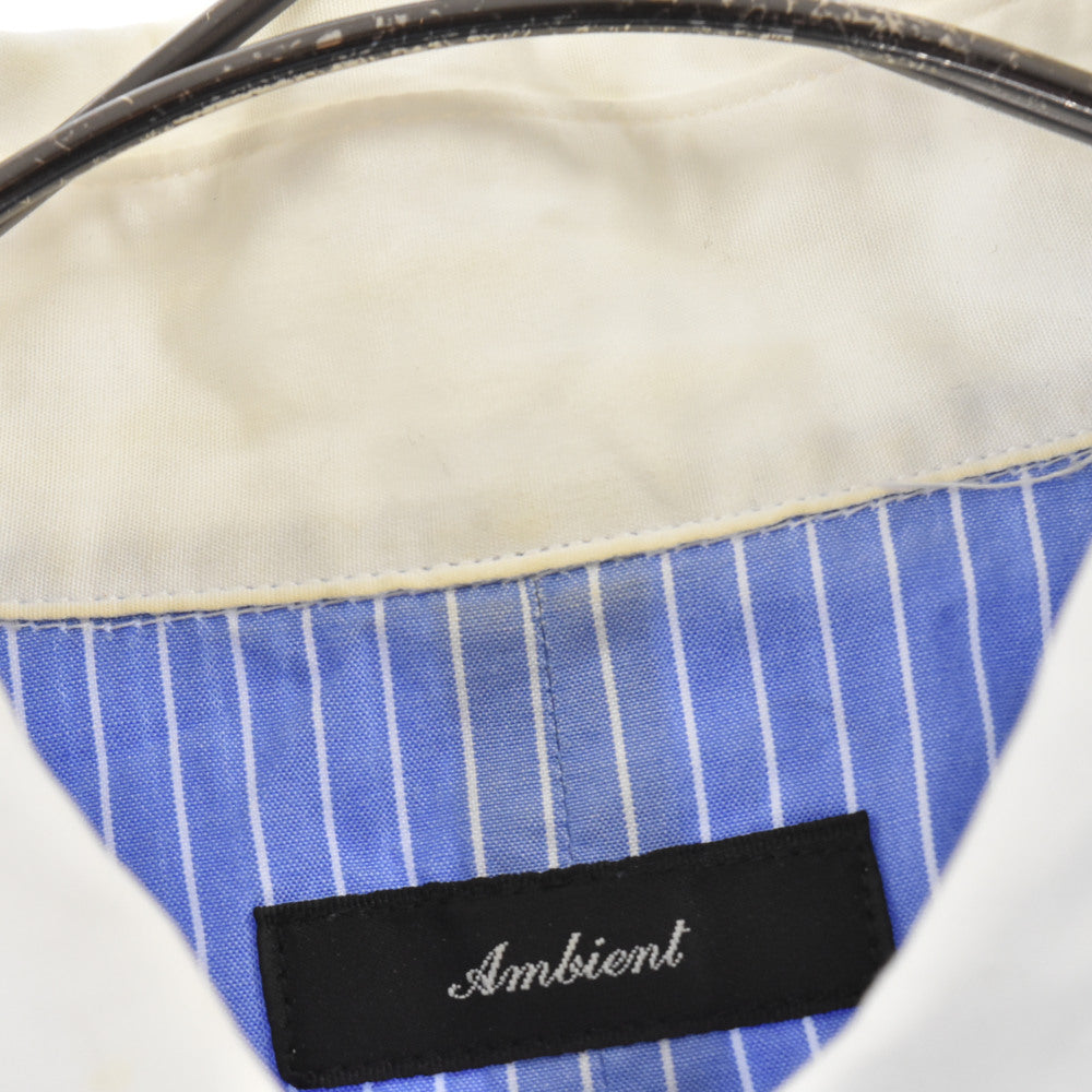 AMBIENT(アンビエント) ストライプ柄 長袖シャツ ブルー 長袖シャツ