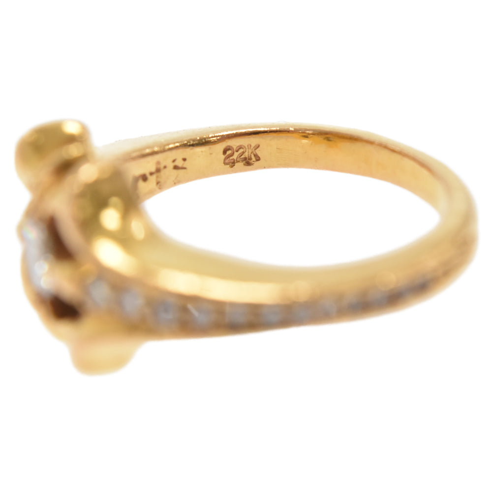 CHROME HEARTS(クロムハーツ) 22K SKT DIA P/DIA BAND サイドPAVE 1ダイヤ SKTリング ゴールド