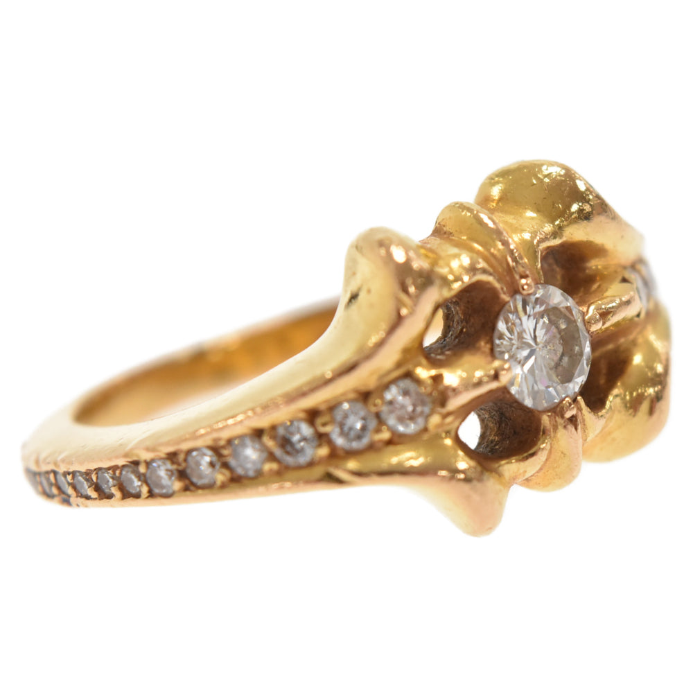 CHROME HEARTS(クロムハーツ) 22K SKT DIA P/DIA BAND サイドPAVE 1ダイヤ SKTリング ゴールド