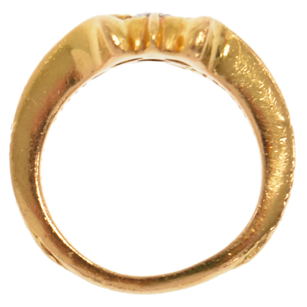 CHROME HEARTS(クロムハーツ) 22K SKT DIA P/DIA BAND サイドPAVE 1ダイヤ SKTリング ゴールド