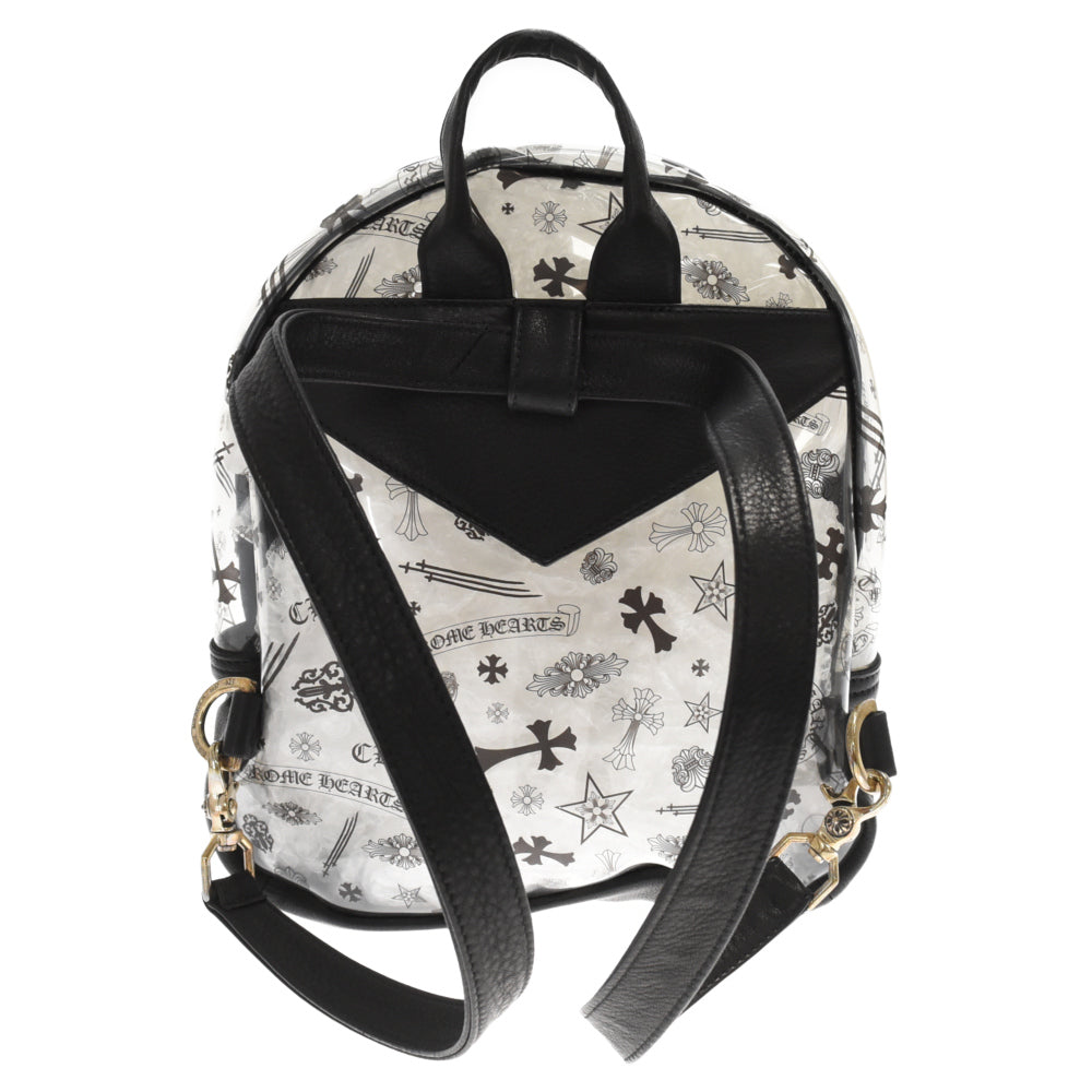 CHROME HEARTS(クロムハーツ) PVC BACK TO SCHOOL PVCレザー切り替えバックパック リュック ブラック/クリア