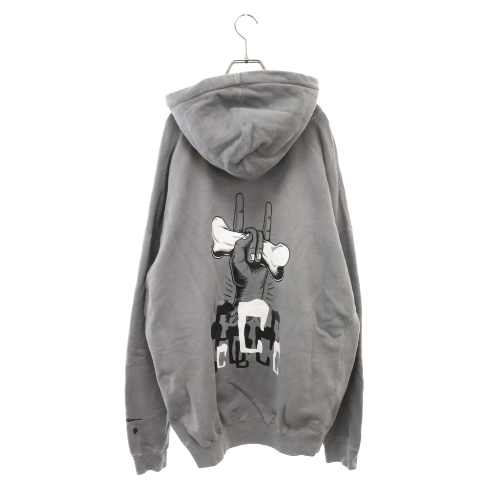 cvtvlist(カタリスト) Bone Crusher Hoodie ボーン クラッシャーフロントロゴ プルオーバーパーカー グレー 2101120307
