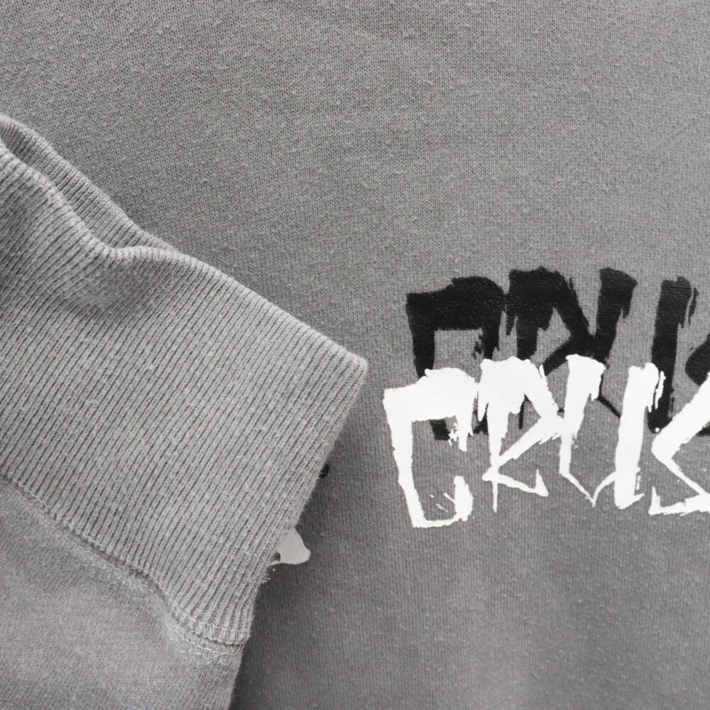 cvtvlist(カタリスト) Bone Crusher Hoodie ボーン クラッシャーフロントロゴ プルオーバーパーカー グレー 2101120307