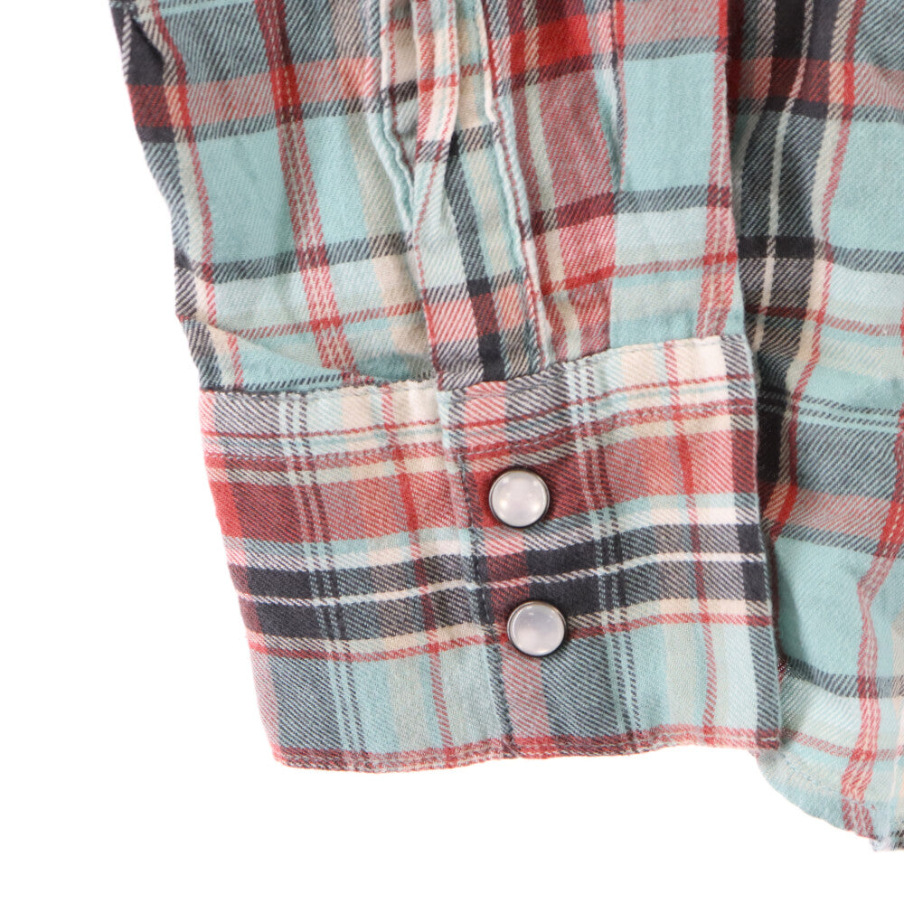 Levi's(リーバイス) バングラデシュ製 コットン チェック長袖 ネルシャツ レッド/グリーン