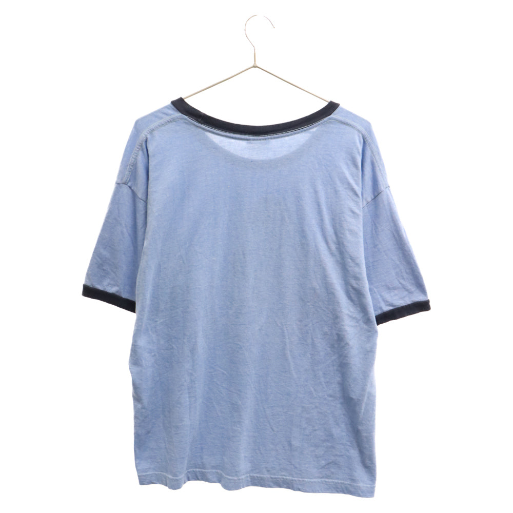 VINTAGE(ヴィンテージ) 90-00S Mega Man ロックマン メガマン プリント 半袖Tシャツ リンガーTシャツ ブルー